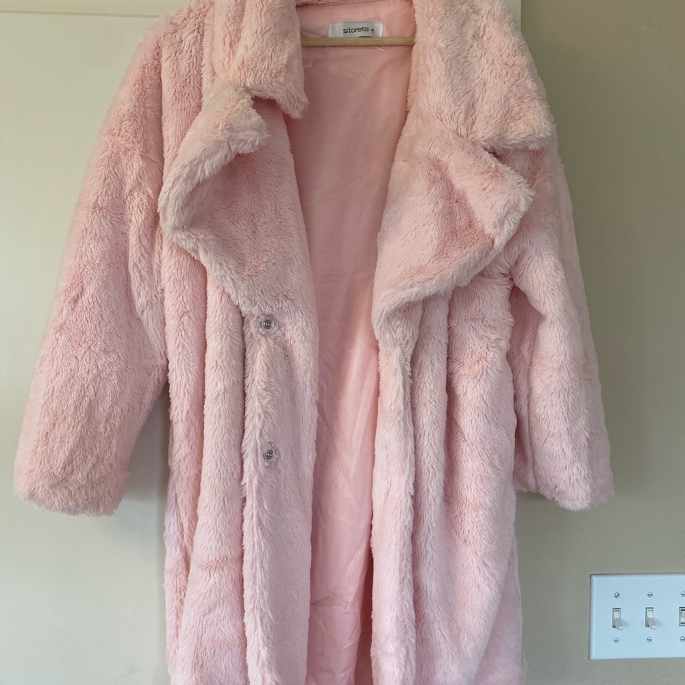 storets Pink Faux Fur Coat